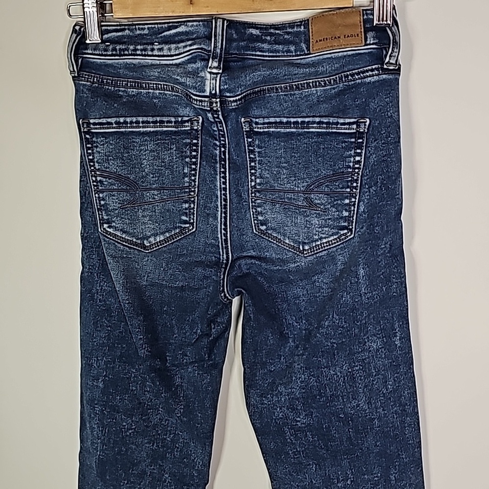 American Eagle cozy next level stretch size 0 high rise jeggings - Picture 4 of 8